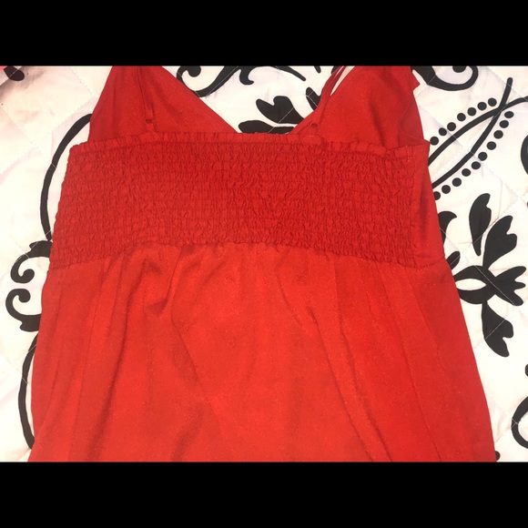 Red Ruffled Tank Top - Picture 2 of 3